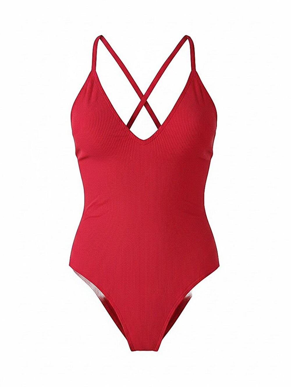 NWT! Fashion Nova Women’s Red Crisscross One-Piece Swimsuit